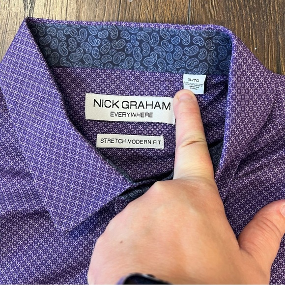 Nick Graham Modern Fit Shirt SZ XL - Picture 3 of 4